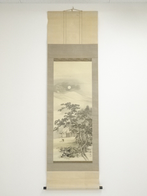 JAPANESE HANGING SCROLL / HAND PAINTED / SCENERY (1921)